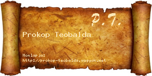 Prokop Teobalda névjegykártya